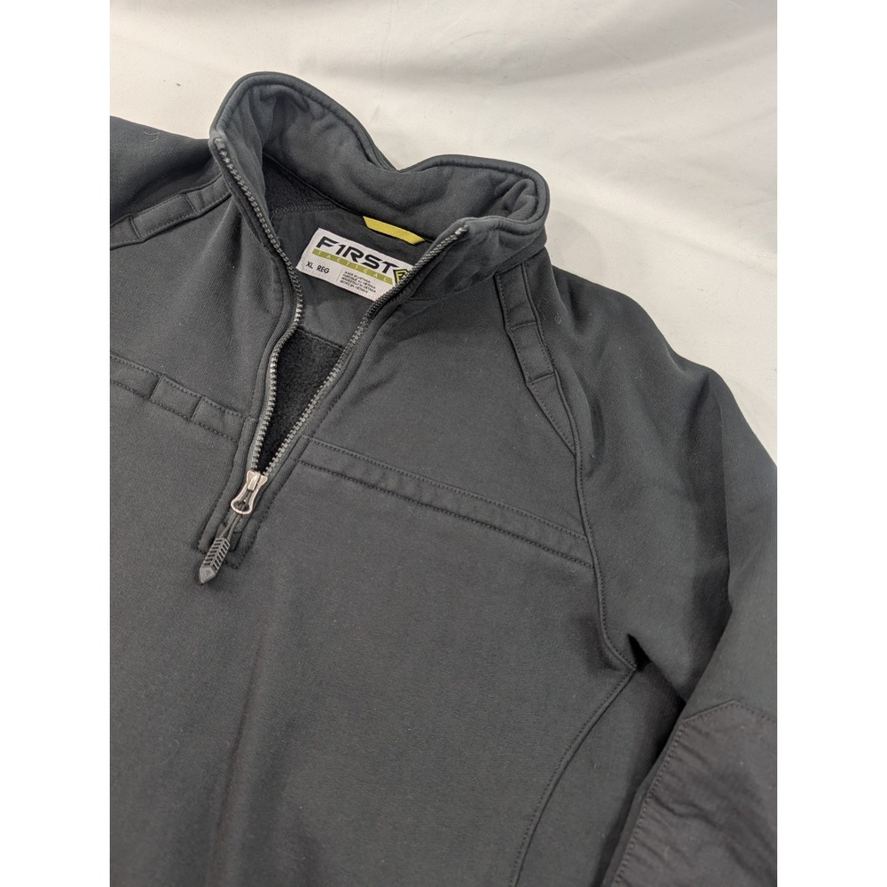 First Tactical Women's 1/4 zip Cotton Job Shirt Black size XL Reg Heavyweight